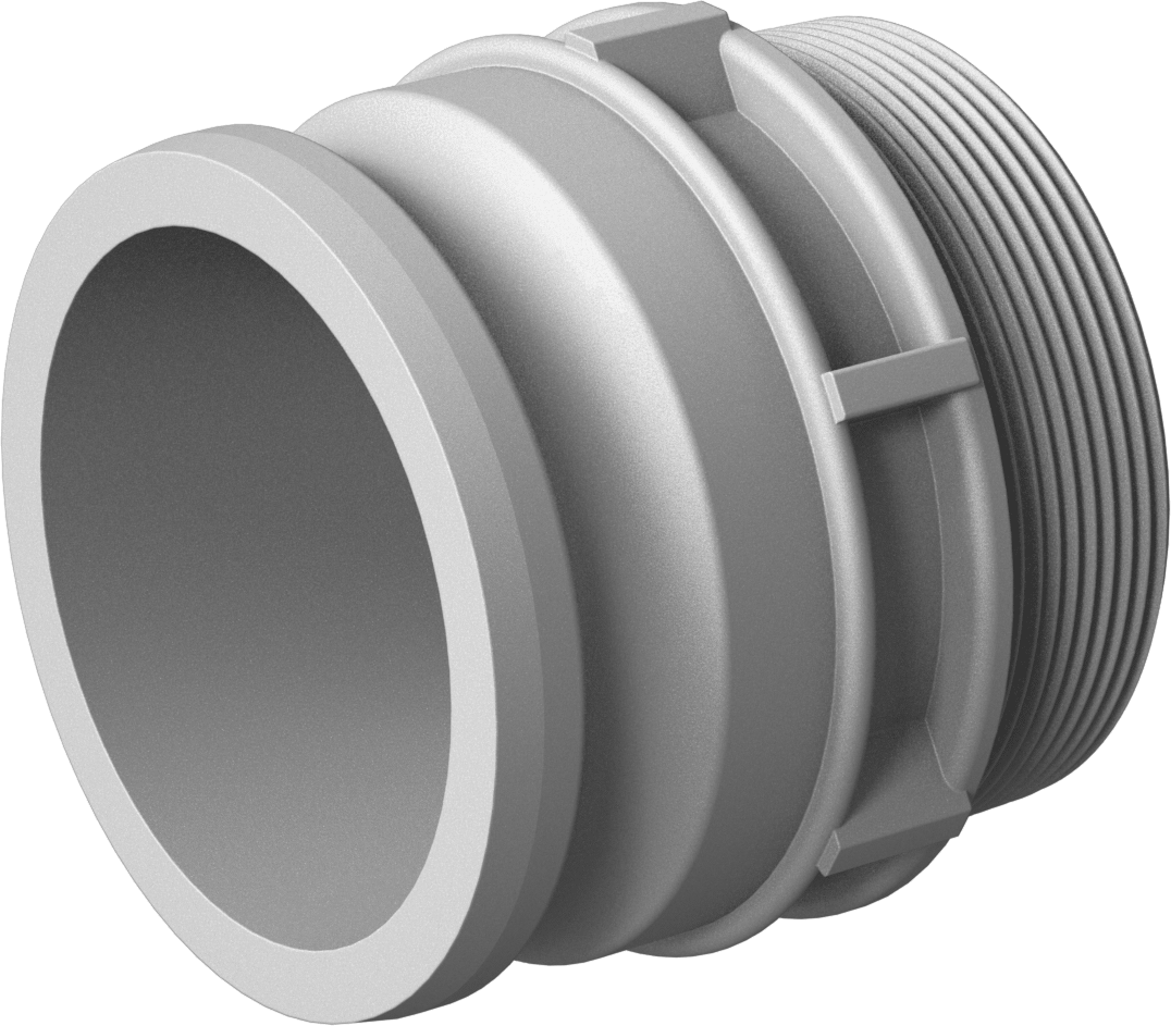 Naylon Kam ve Yivli Hortum Bağlantısı, 4 Boyut, Plug, 4 NPT Erkek Uç