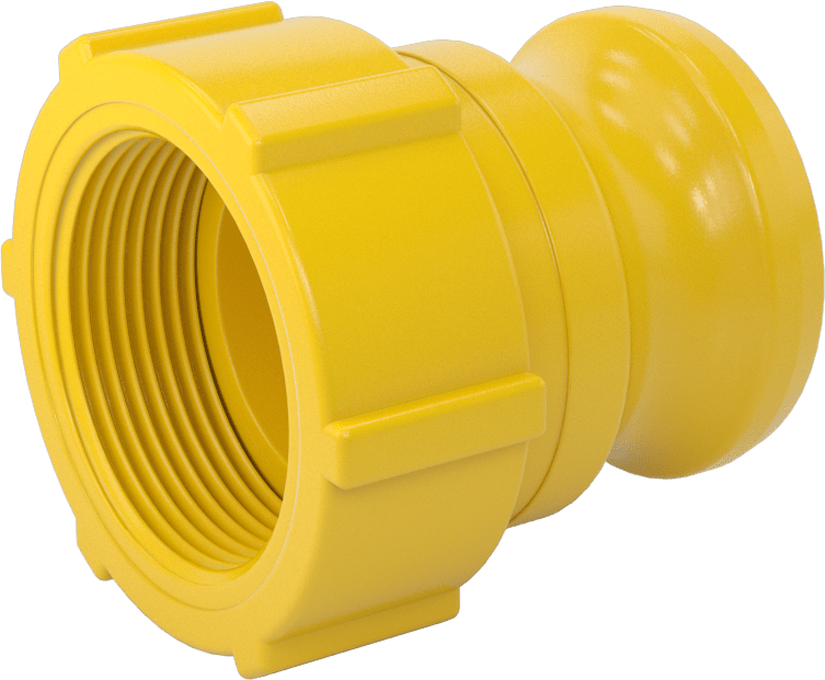 Naylon Kam ve Yivli Hortum Bağlantısı, 1-1/2 boyut, Plug, 1-1/2 NPT Dişi Uç