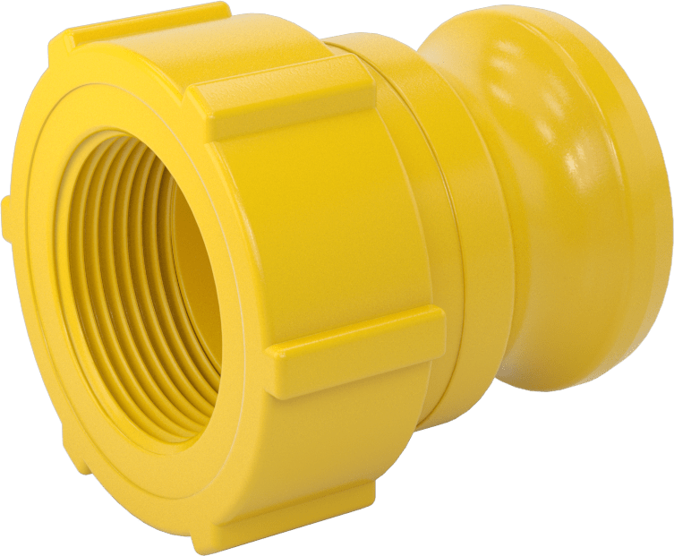 Naylon Kam ve Yivli Hortum Bağlantısı, 1-1/2 boyut, Plug, 1-1/4 NPT Dişi Uç
