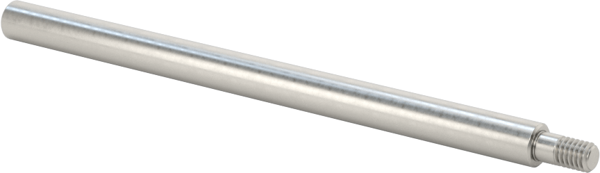 Dişli Doğrusal Hareket Mili, Dişli x Düz Uçlar, 52100 Çelik, 6 mm Çap, 100 mm Uzunluk