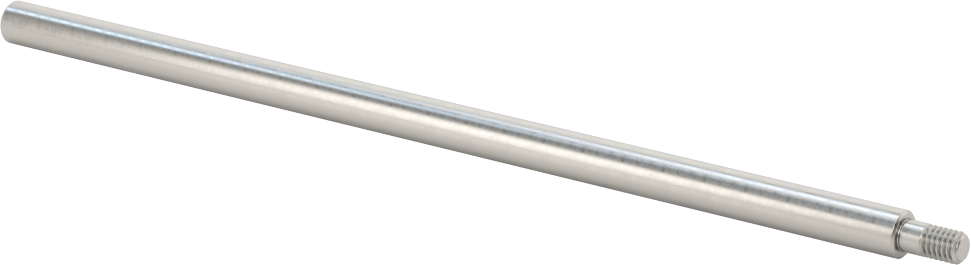 Dişli Doğrusal Hareket Mili, Dişli x Düz Uçlar, 52100 Çelik, 6 mm Çap, 150 mm Uzunluk