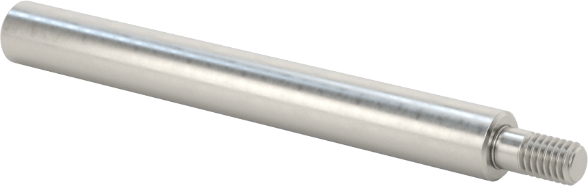Dişli Doğrusal Hareket Mili, Dişli x Düz Uçlar, 52100 Çelik, 10 mm Çap, 100 mm Uzunluk
