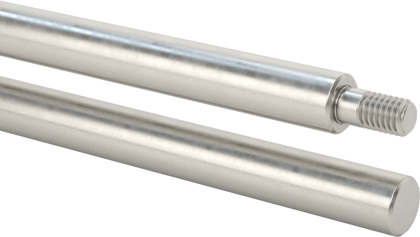 Dişli Doğrusal Hareket Mili, Dişli x Düz Uçlar, 52100 Çelik, 10 mm Çap, 150 mm Uzunluk
