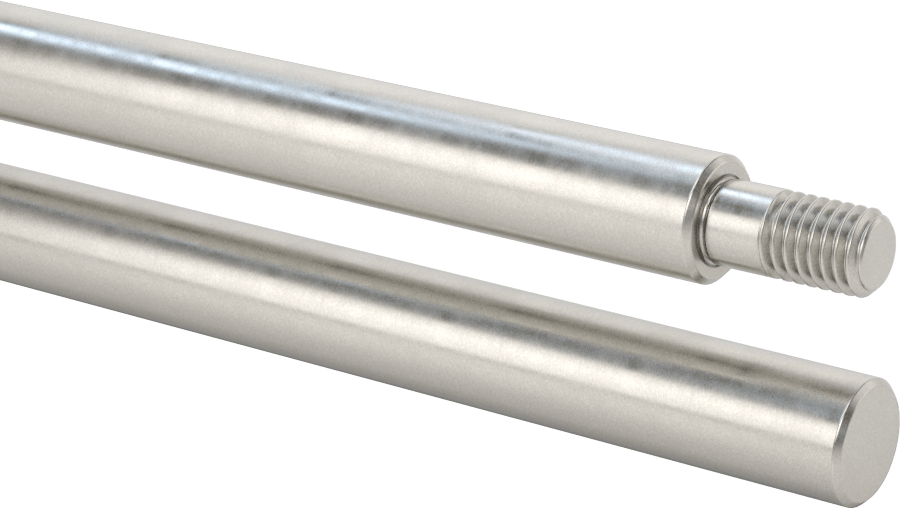 Dişli Doğrusal Hareket Mili, Dişli x Düz Uçlar, 52100 Çelik, 12 mm Çap, 100 mm Uzunluk