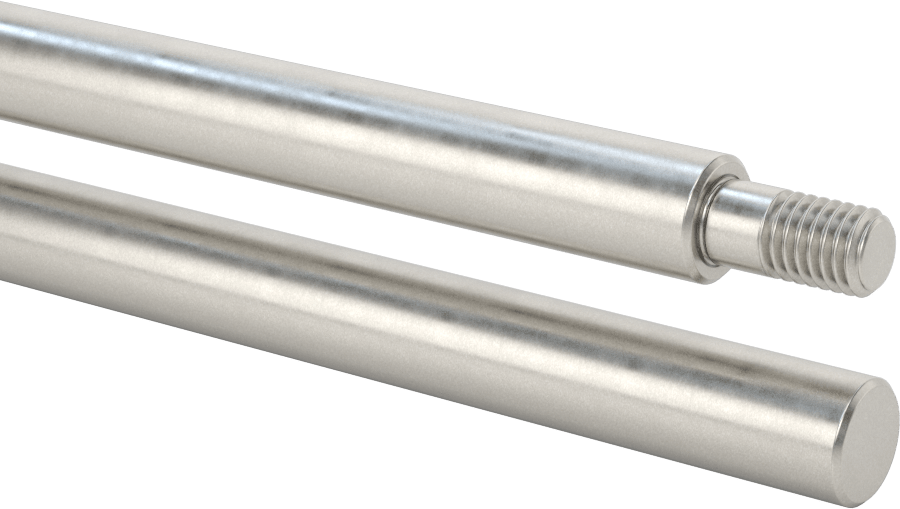 Dişli Doğrusal Hareket Mili, Dişli x Düz Uçlar, 52100 Çelik, 12 mm Çap, 500 mm Uzunluk