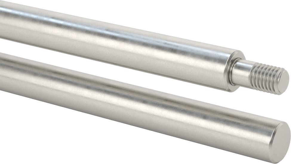 Dişli Doğrusal Hareket Mili, Dişli x Düz Uçlar, 52100 Çelik, 16 mm Çap, 200 mm Uzunluk