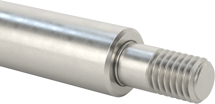 Dişli Doğrusal Hareket Mili, Dişli x Düz Uçlar, 52100 Çelik, 16 mm Çap, 500 mm Uzunluk