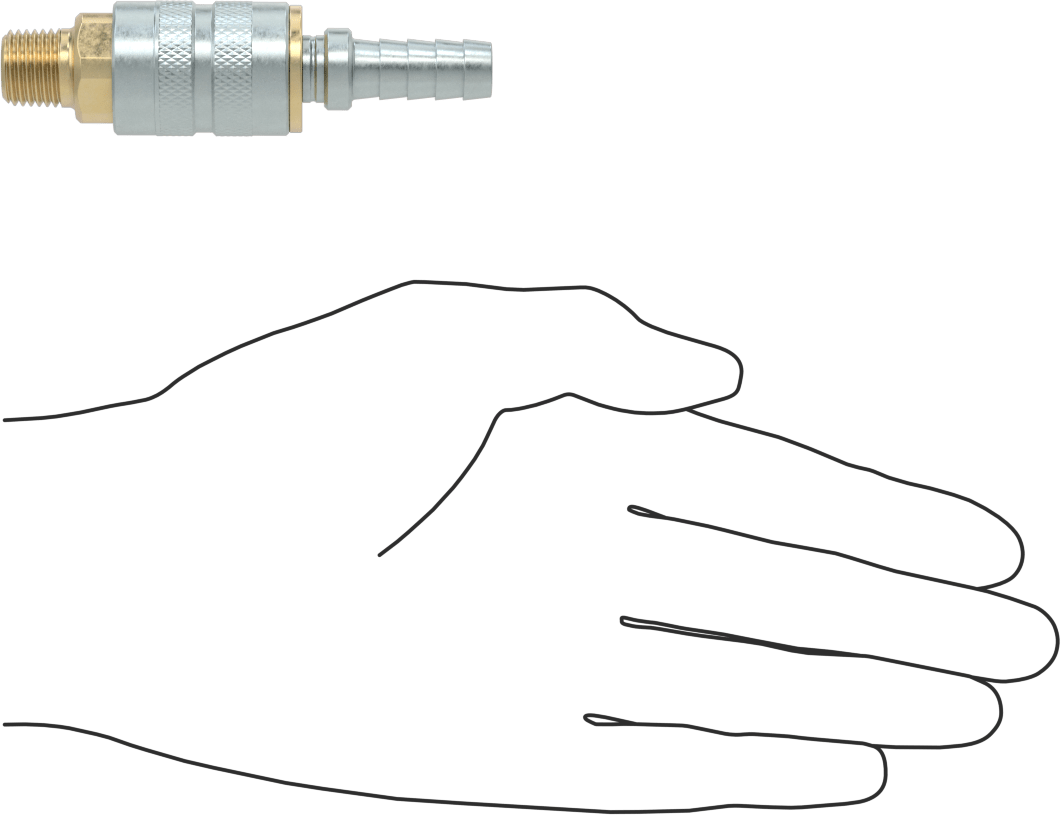 Hava için Endüstriyel Hızlı Bağlantı Kesme Plugi ve Manşon Kilitli Priz Seti, 3/8" İç Çaplı Hortum x 1/4 NPTF Erkek Soket için Plug