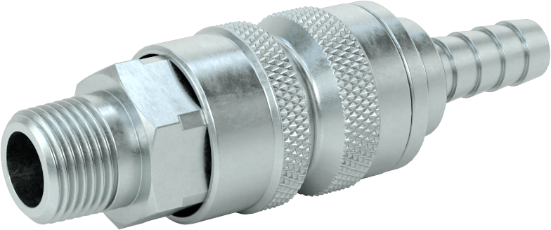 Hava için Endüstriyel Hızlı Bağlantı Kesme Plugi ve Manşon Kilitli Priz Seti, 3/8" Hortum İç Çapı x 3/8 NPTF Erkek Soket için Plug