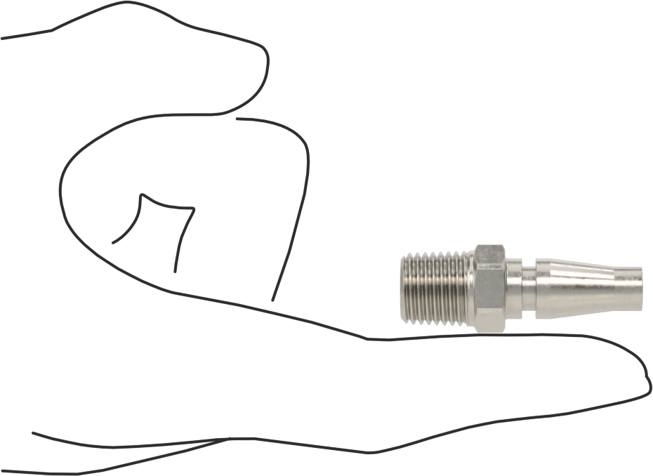 Hava için Schrader Hızlı Bağlantı Kesme Hortum Bağlantısı, 1/4 Boyut, Plug, 1/4 NPT Erkek Uç