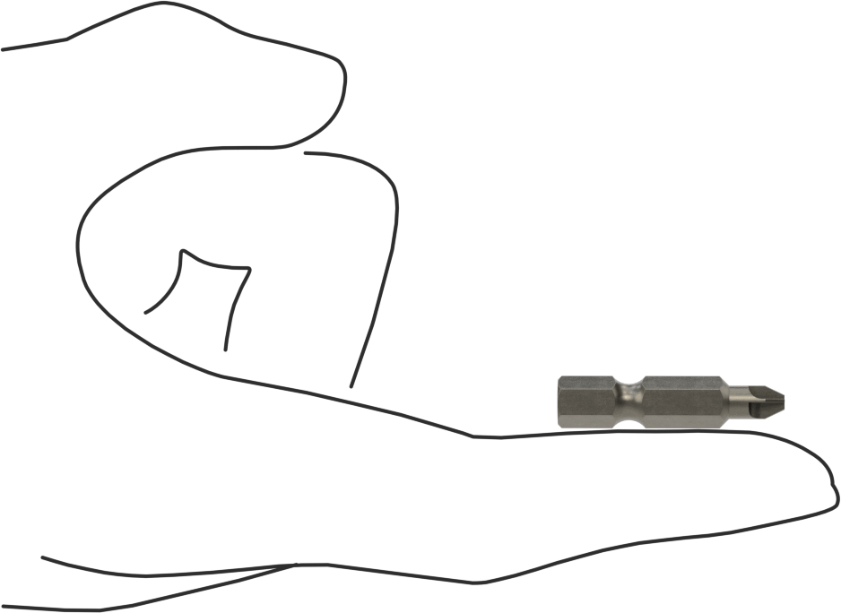 Torq-Set® Ucu, Elektrikli Aletler için 1/4" Altıgen Şaft, 4 Numaralı Vida Boyutu için