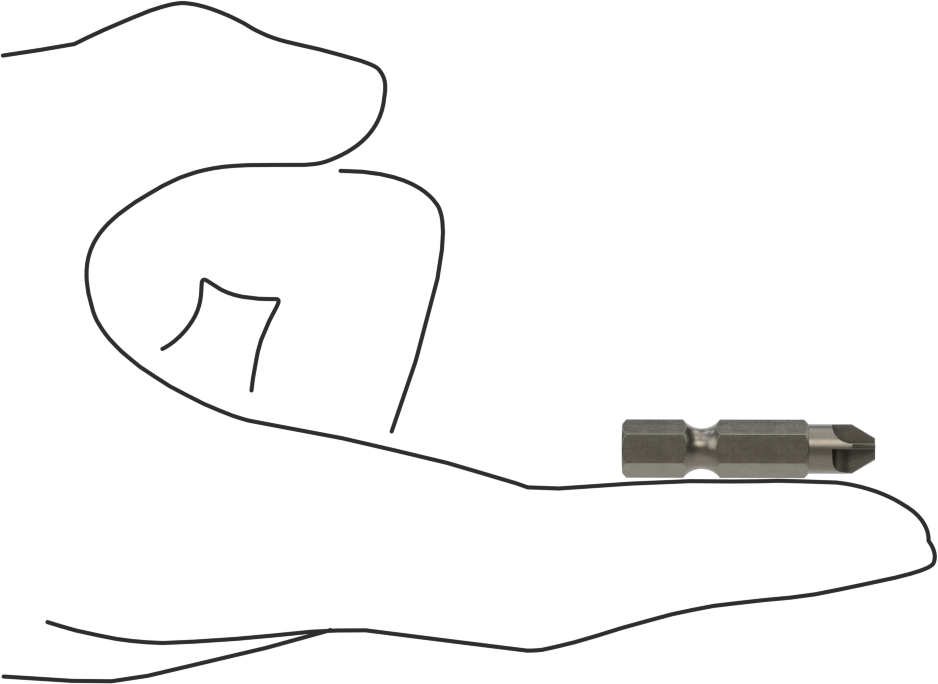 Torq-Set® Ucu, Elektrikli Aletler için 1/4" Altıgen Şaft, 8 numaralı vida boyutu için