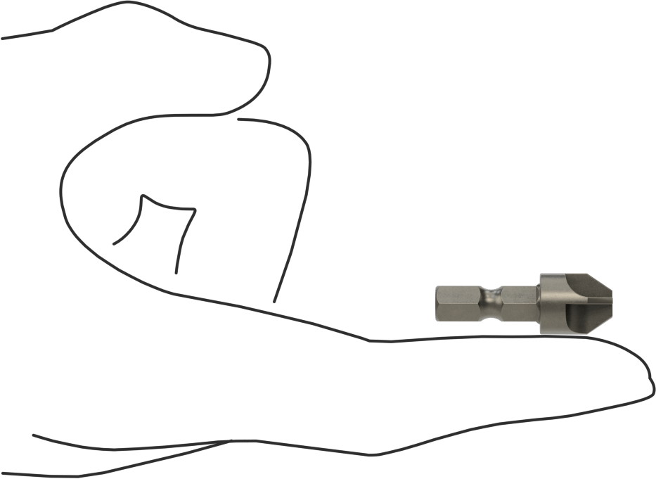 Torq-Set® Ucu, Elektrikli Aletler için 1/4" Altıgen Şaft, 5/16" Vida Boyutu için