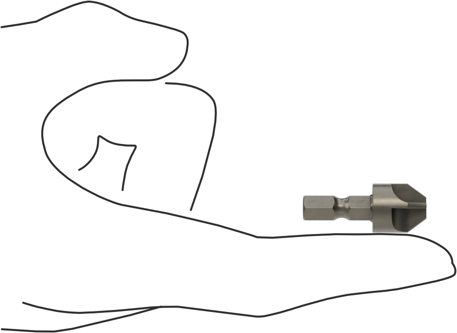 Torq-Set® Ucu, Elektrikli Aletler için 1/4" Altıgen Şaft, 3/8" Vida Boyutu için