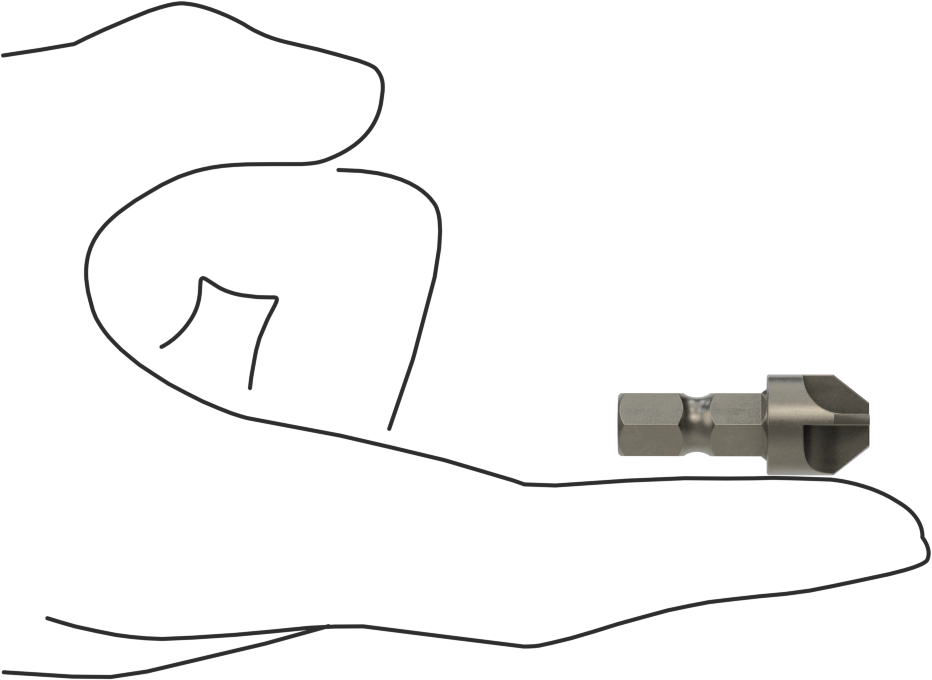 Torq-Set® Ucu, Elektrikli Aletler için 5/16" Altıgen Şaft, 7/16" Vida Boyutu için
