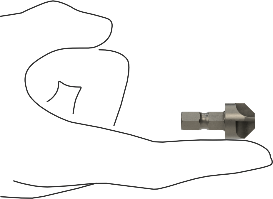 Torq-Set® Ucu, Elektrikli Aletler için 5/16" Altıgen Şaft, 1/2" Vida Boyutu için