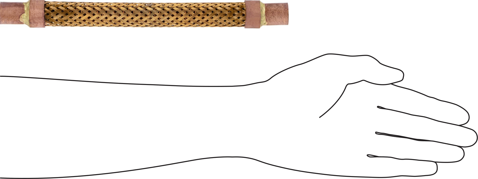 Boru Bağlantı Parçaları ile Titreşime Dayanıklı Su Hortumu, Lehim Bağlantısı, 5/8 Bakır Boru Boyutu, 1/2" ID, 10" Uzunluk