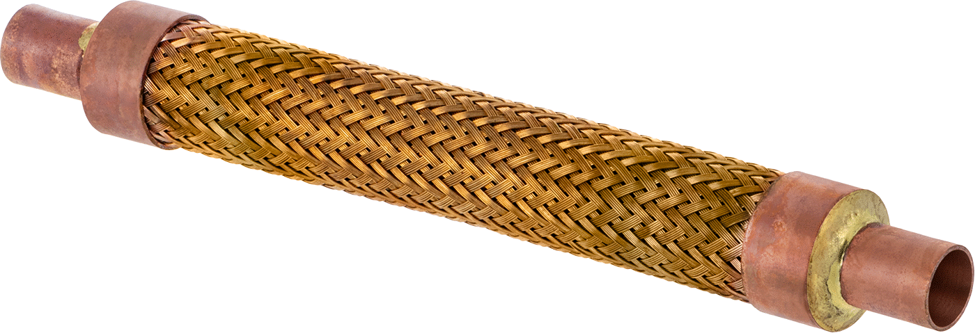 Boru Bağlantı Parçaları ile Titreşime Dayanıklı Su Hortumu, Lehim Bağlantısı, 5/8 Bakır Boru Boyutu, 3/4" ID, 11-1/4" Uzunluk