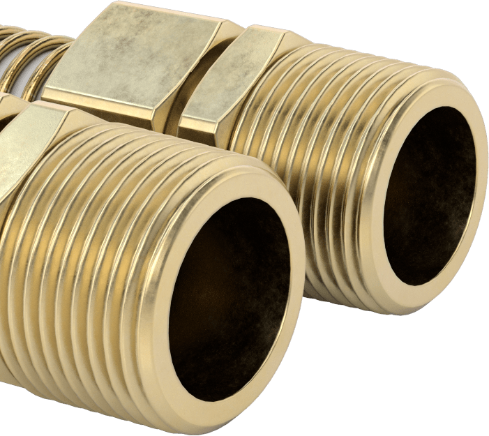 Çift Hatlı Geri Çekilebilir Hava Hortumu, 3/8 Pirinç NPT Erkek Bağlantı Parçaları ile, 1/2" OD, 6 Fit Uzunluk