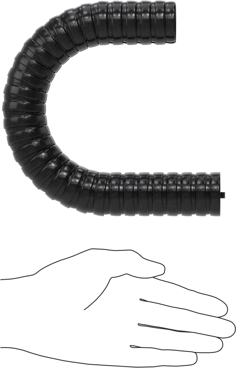 Kapalı Kablo ve Hortum Taşıyıcı, İki Kanallı, 1.360" OD, 3 Fit Uzunluk
