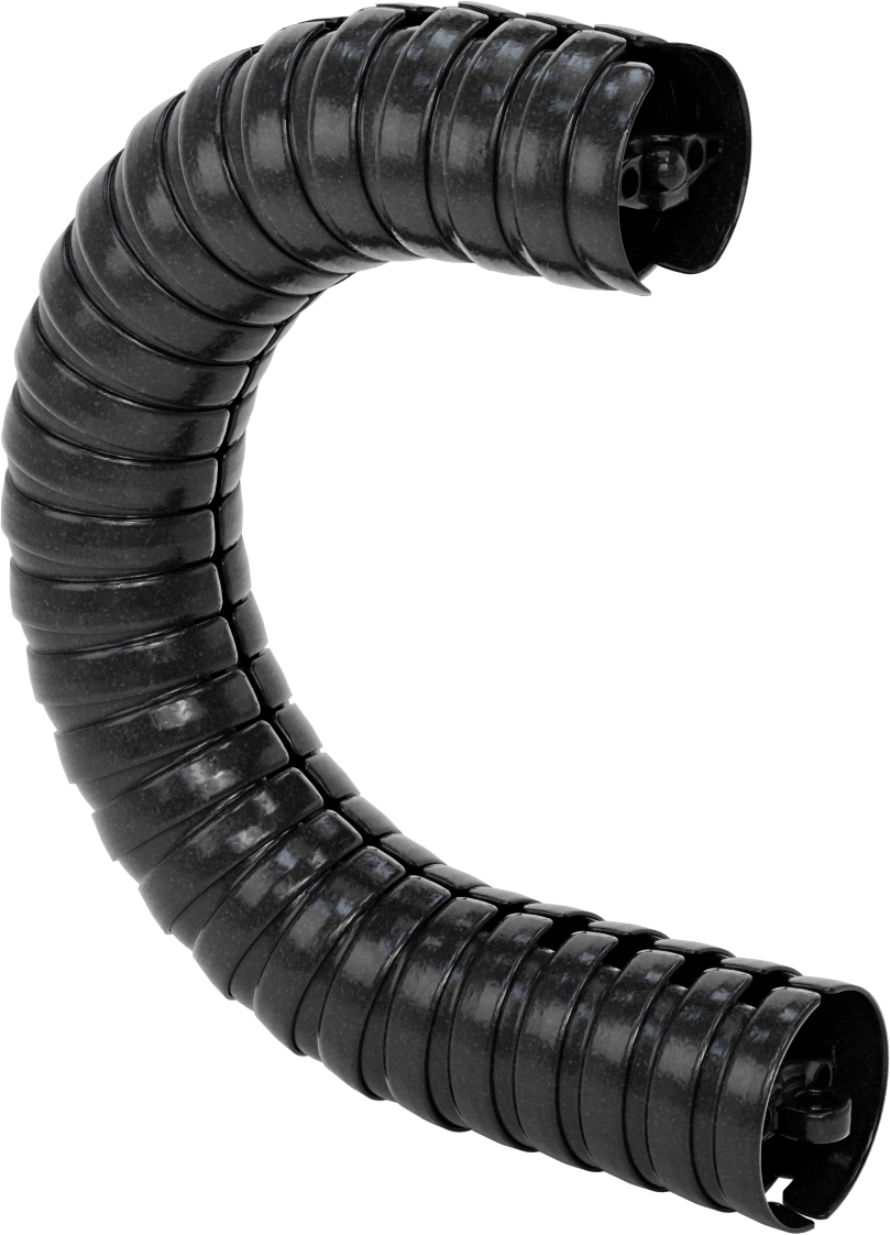 Kapalı Kablo ve Hortum Taşıyıcı, İki Kanallı, 2.560" OD, 3 Fit Uzunluk