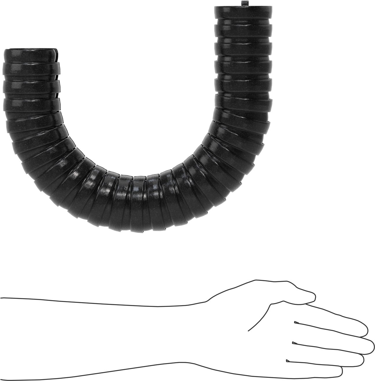 Kapalı Kablo ve Hortum Taşıyıcı, İki Kanallı, 2.560" OD, 6 Fit Uzunluk