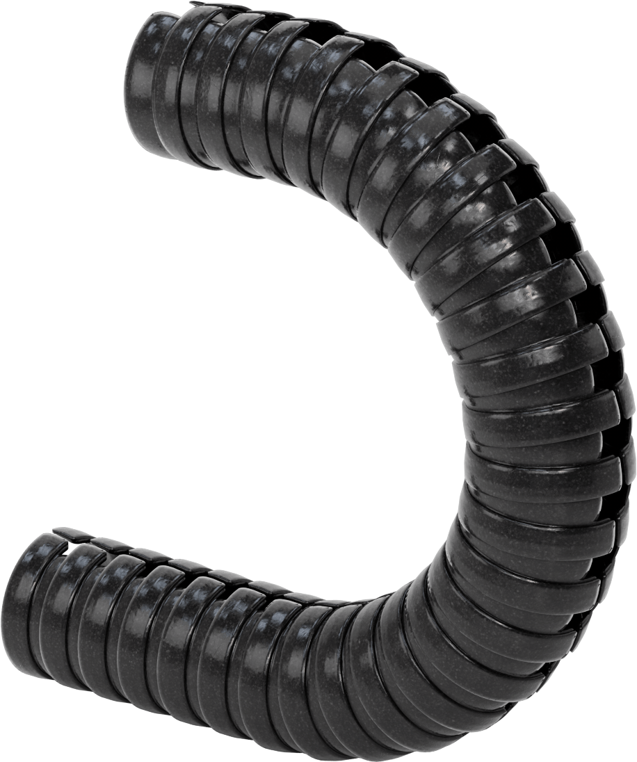 Kapalı Kablo ve Hortum Taşıyıcı, İki Kanallı, 3.190" OD, 3 Fit Uzunluk
