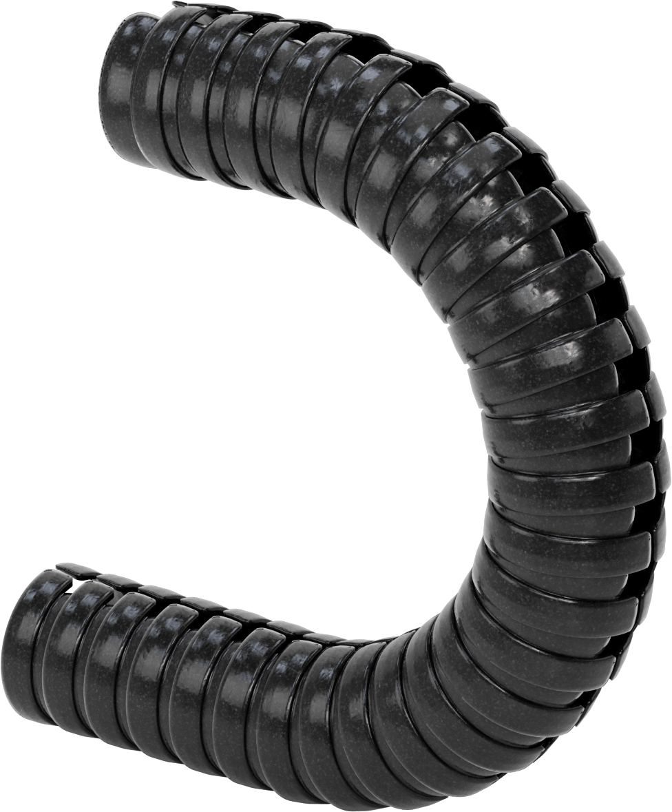Kapalı Kablo ve Hortum Taşıyıcı, İki Kanallı, 4.25" OD, 3 Fit Uzunluk