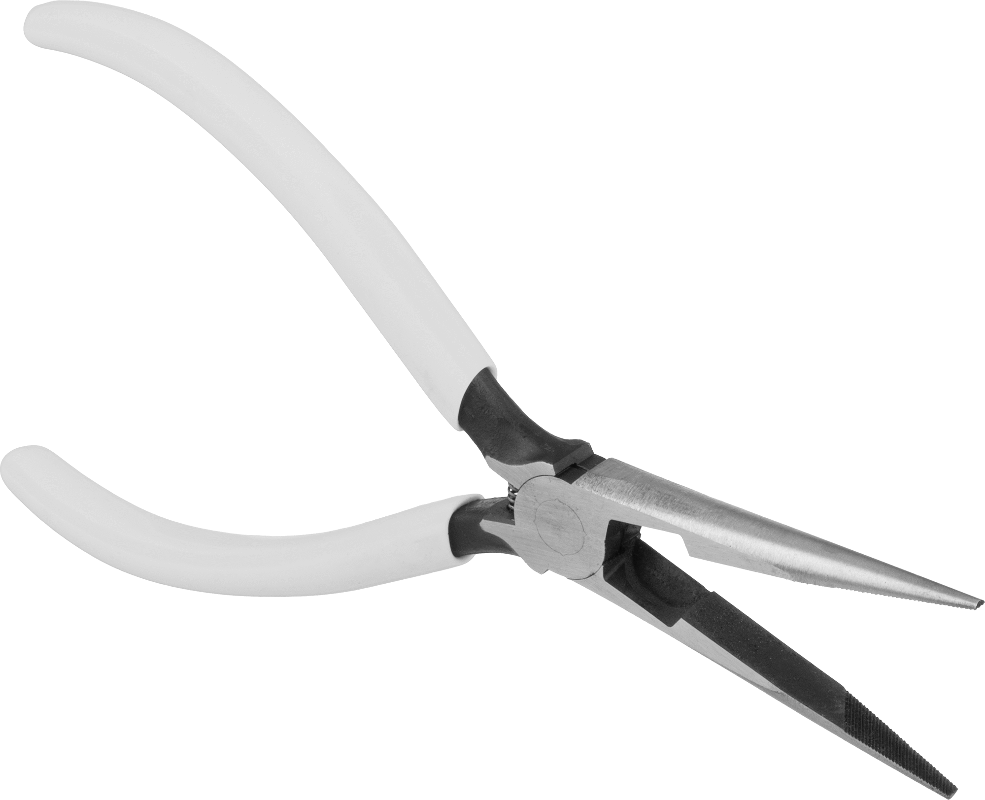 Standart Burunlu Uzun Burunlu Pense, Düz Çeneli ve Yastıklı Tutamak, 7-1/4" Toplam Uzunluk, 1/16" Uç Kalınlığı