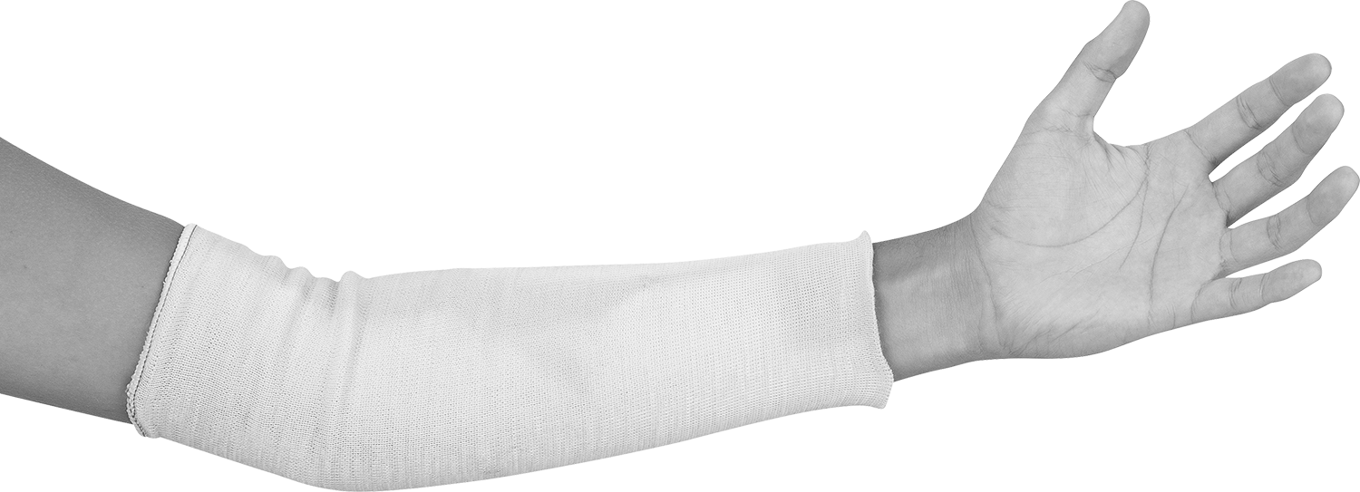 Kesilmeye Karşı Koruyucu Kol Kılıfı, Standart, ANSI A9 Kesilme Derecesi, 22" Uzunluk, Siyah/Gri