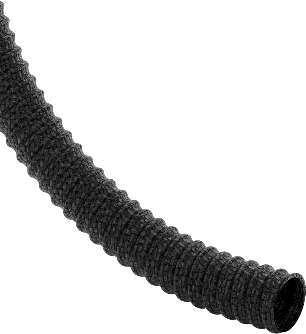 Statik Kontrol Toz için Çok Esnek Kanal Hortumu, 2" ID, 2-5/16" OD