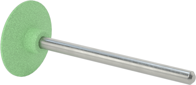 Kauçuk Yastıklı Aşındırıcı Taşlama Ucu, Metaller için, 19/32“ Çap x 3/16” Uzunlukta Disk Başlığı, 120 Kum