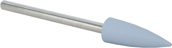 Kauçuk Yastıklı Aşındırıcı Taşlama Ucu, Metaller için, 7/32“ Çap x 1/16” Uzun Konik Baş, 320 Kum