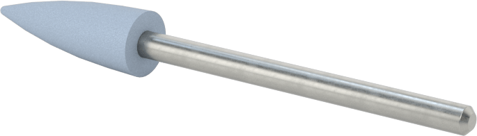 Kauçuk Yastıklı Aşındırıcı Taşlama Ucu, Metaller için, 7/32“ Çap x 1/16” Uzun Konik Baş, 320 Kum