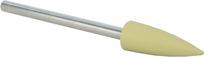 Kauçuk Yastıklı Aşındırıcı Taşlama Ucu, Metaller için, 7/32“ Çap x 1/16” Uzun Konik Baş, 1000 Kum