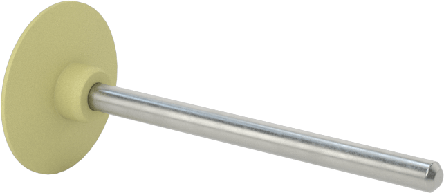 Kauçuk Yastıklı Aşındırıcı Taşlama Ucu, Metaller için, 19/32“ Çap x 3/16” Uzunlukta Disk Başlığı, 1000 Kum