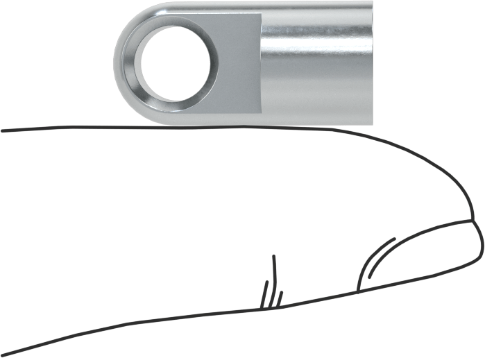 Çubuk Ucu Somunu, Yuvarlak Şaftlı, M5 x 0,8 mm Şaft Dişi