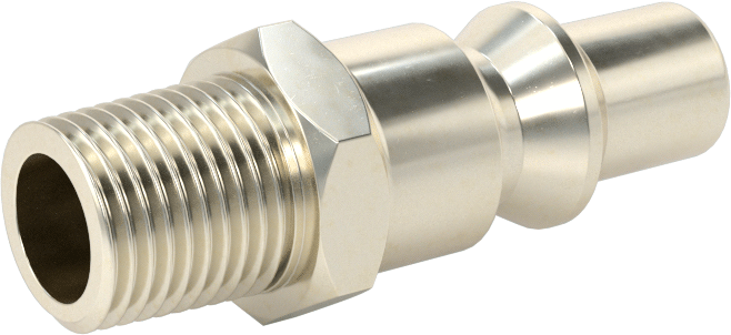 Hava için Nikel Kaplı ARO Hızlı Bağlantı Kesme Hortum Bağlantısı, Plug, 1/4 Kaplin Boyutu, 1/8 NPT Erkek