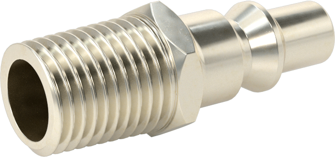 Hava için Nikel Kaplı ARO Hızlı Bağlantı Kesme Hortum Bağlantısı, Plug, 1/4 Kaplin Boyutu, 1/4 NPT Erkek