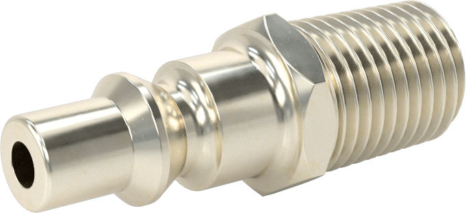 Hava için Nikel Kaplı ARO Hızlı Bağlantı Kesme Hortum Bağlantısı, Plug, 1/4 Kaplin Boyutu, 1/4 NPT Erkek