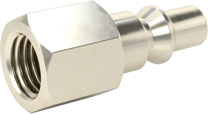 Hava için Nikel Kaplı ARO Hızlı Bağlantı Kesme Hortum Bağlantısı, Plug, 1/4 Kaplin Boyutu, 1/4 NPT Dişi