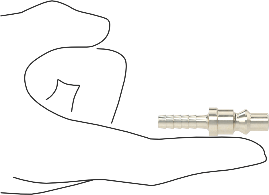 Hava için Nikel Kaplı ARO Hızlı Bağlantı Kesme Hortum Bağlantısı, Plug, 1/4 Kaplin Boyutu, 1/4" Hortum İç Çapı için