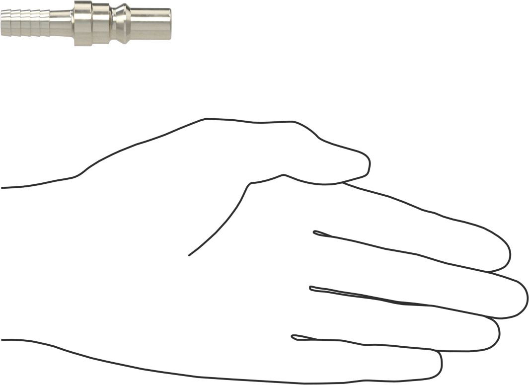 Hava için Nikel Kaplı ARO Hızlı Bağlantı Kesme Hortum Bağlantısı, Plug, 3/8 Kaplin Boyutu, 3/8" Hortum İç Çapı için