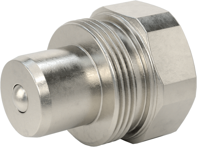 316 Paslanmaz Çelik Yüksek Basınçlı Diş Kilitli Hızlı Bağlantı Hortum Kaplini, Hidrolik Sıvı için, Plug, 3/8 Kaplin Boyutu, 3/8 NPT Dişi