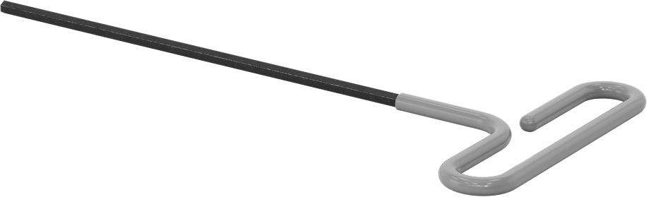 Yastıklı Tutamaklı Döngü T-Saplı Altıgen Anahtar, 3 mm Tahrik Boyutu, 6-3/4" Toplam Uzunluk