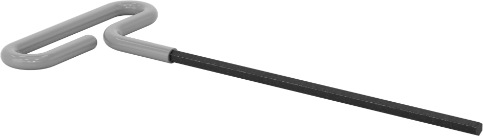 Yastıklı Tutamaklı Döngü T-Saplı Altıgen Anahtar, 4 mm Tahrik Boyutu, 6-7/8" Toplam Uzunluk