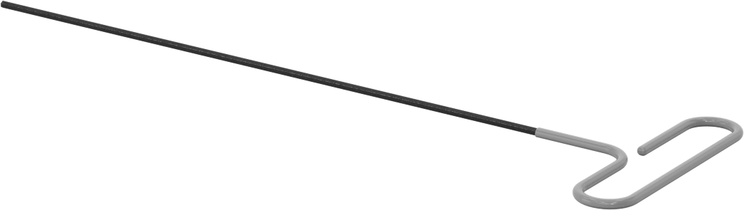 Yastıklı Tutamaklı Döngü T-Saplı Altıgen Anahtar, 2 mm Tahrik Boyutu, 9-3/4" Toplam Uzunluk