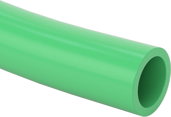 Hava ve Su için Sert Naylon Plastik Boru, Mat Yeşil, 3/8" ID, 1/2" OD