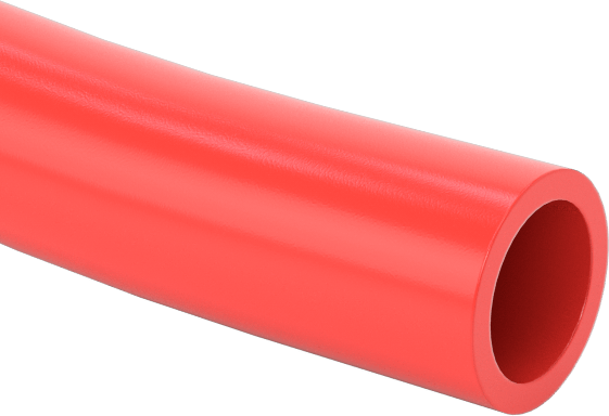 Hava ve Su için Sert Naylon Plastik Boru, Opak Kırmızı, 3/8" ID, 1/2" OD