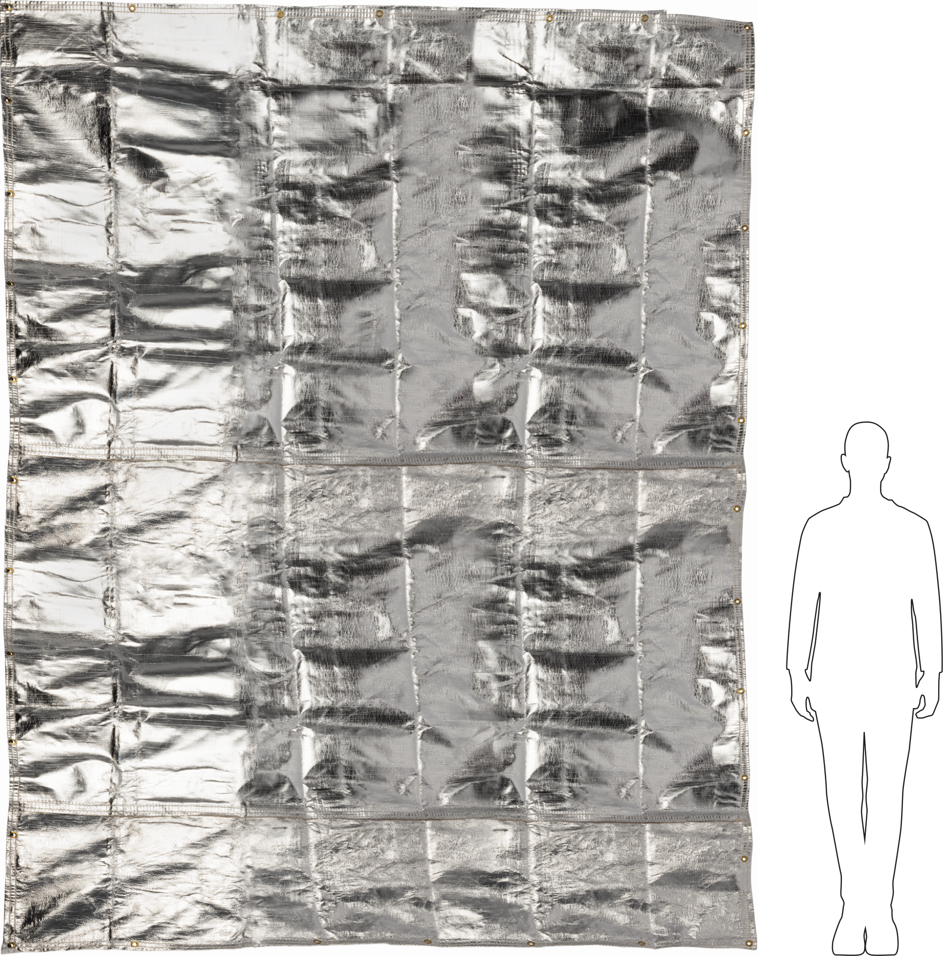 Isı Yansıtıcı Perde, 8 Fit Yükseklik x 10 Fit Genişlik